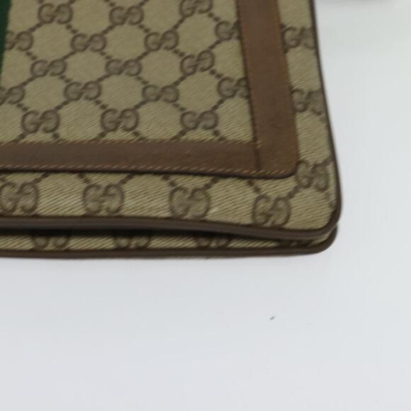 GUCCI GG Supreme Web Sherry Line Shoulder Bag Pvc Beige 41 02 013 - Picture 11 of 16